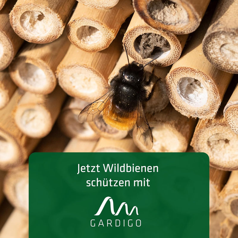 GARDIGO® Insektenhotel Gross XXL Stehend | Insektenhaus 115 cm hoch | Nistkasten für Wildbienen Flor