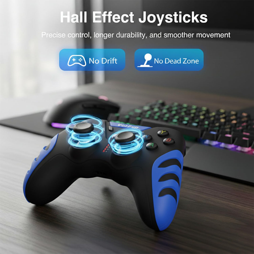 VooFun PC Controller, Wireless PS3 Controller PC Gamepad mit Dual-Vibration, Gaming Controller für P