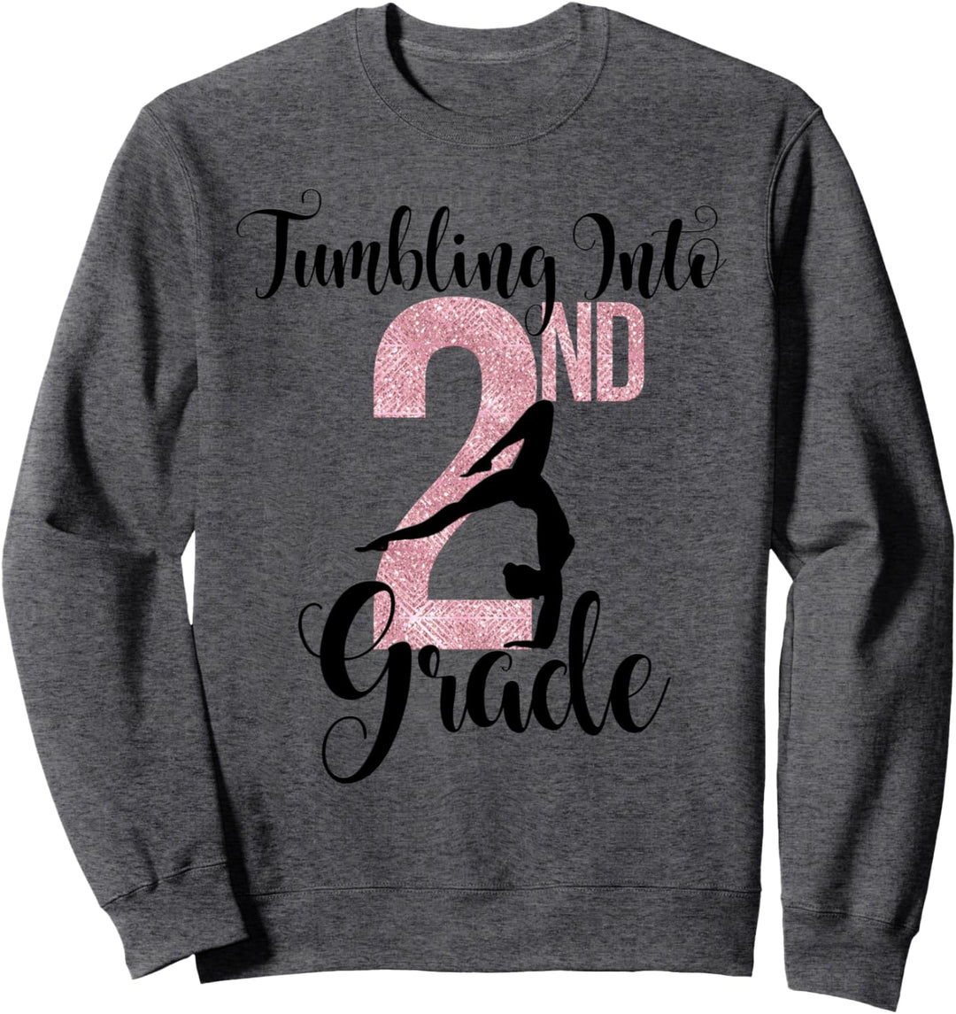 2nd Grade Gymnastks Pink Tumbling Turnerin Schule Mädchen Sweatshirt