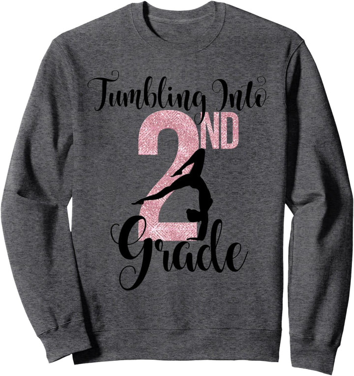 2nd Grade Gymnastks Pink Tumbling Turnerin Schule Mädchen Sweatshirt