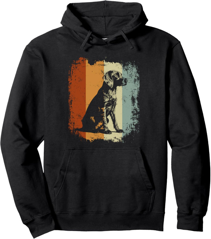 Deutsch Drahthaar Hund Retro Design Pullover Hoodie