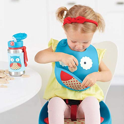 Skip Hop 232200 Zoo Silikon Kleinkinder Lätzchen - Owl, mehrfarbig