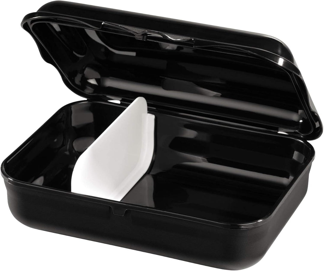 Step by Step Lunchbox „Wild Cat Chiko“, schwarz, mit Trennwand und Klickverschluss, spülmaschinenfes