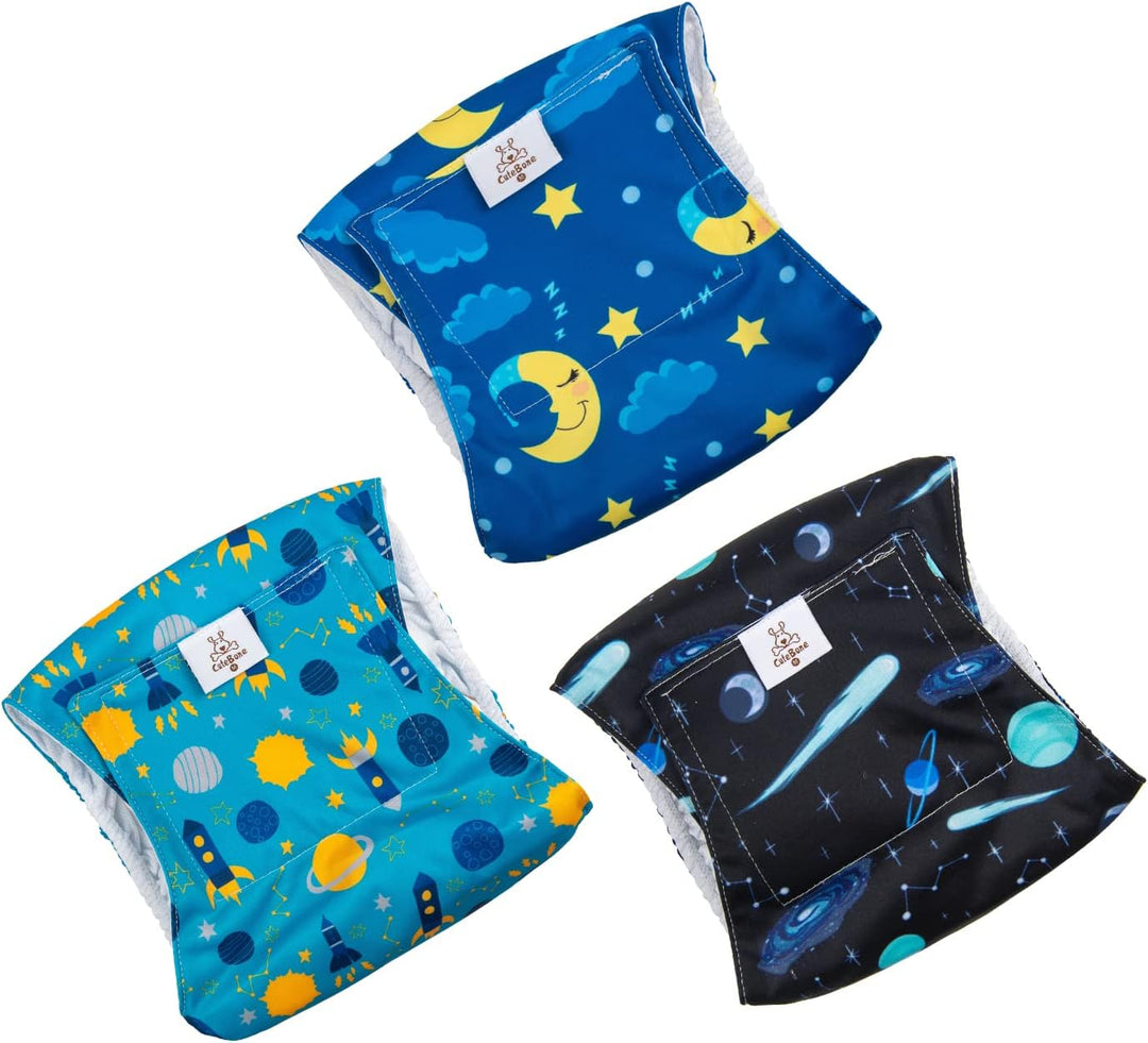 CuteBone Männlich Waschbare Hundewindeln Bauchbänder,3 Stück Wiederverwendbare Hund Bauchband für Rü