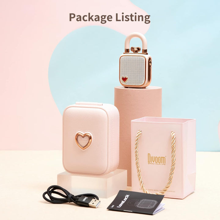 divoom Love-Lock Bluetooth Lautsprecher, Klein Tragbarer Musikbox, Wireless Stereo Pairing Retro Sou