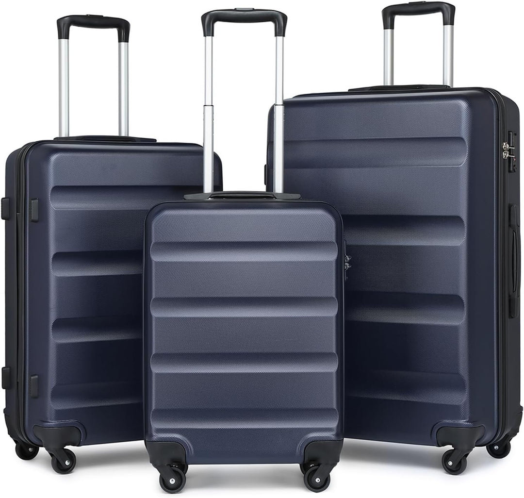 KONO Gepäck-Sets Kofferset Hartschale Koffer Reisekoffer Set 3 teilig Hartschalenkoffer Rollkoffer S