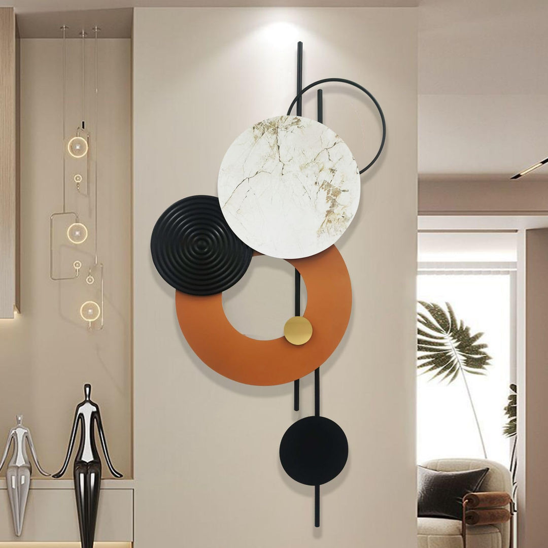 GERHWASH Wanddeko Moderne Wanddeko Wohnzimmer Wand Deko Metall 3D Wandbilder Gross Wanddekoration Ru