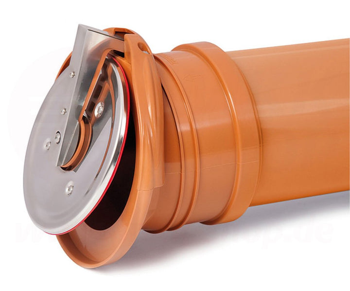 Rückstauklappe Froschklappe Ø 200 mm orange Auslaufstück HT KG Dränage Rohr Kanal Ø 200 Mm (Orange)