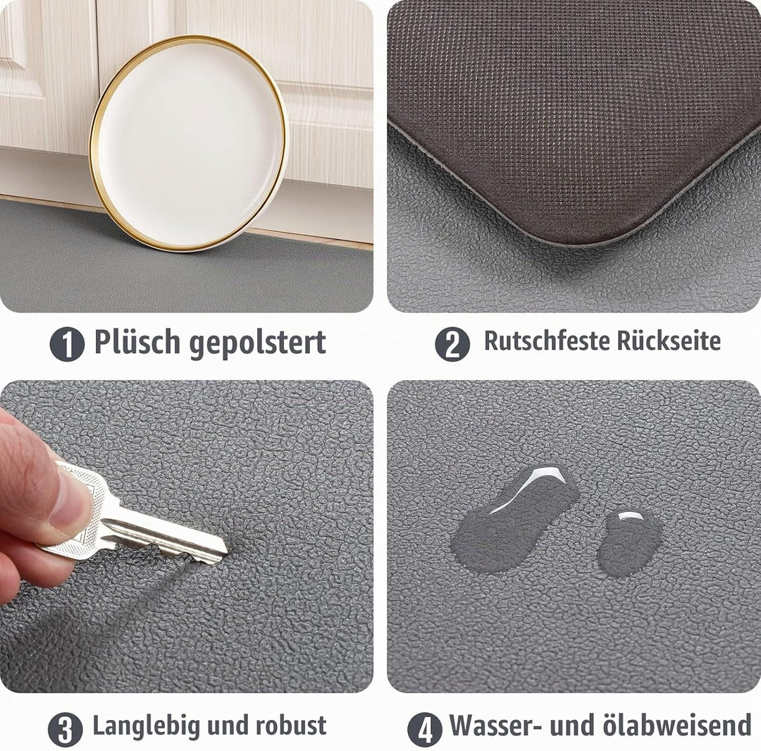Carvapet rutschfest Küchenteppich Anti Ermüdungsmatte 20MM Dicke Küchenläufer Schaum-Stehmatten PVC