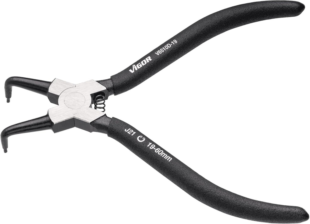 VIGOR Sicherungsring-Zange ∙ V6510D-19 Innensicherung Abgewinkelt 19-60 mm, Innensicherung Abgewinke