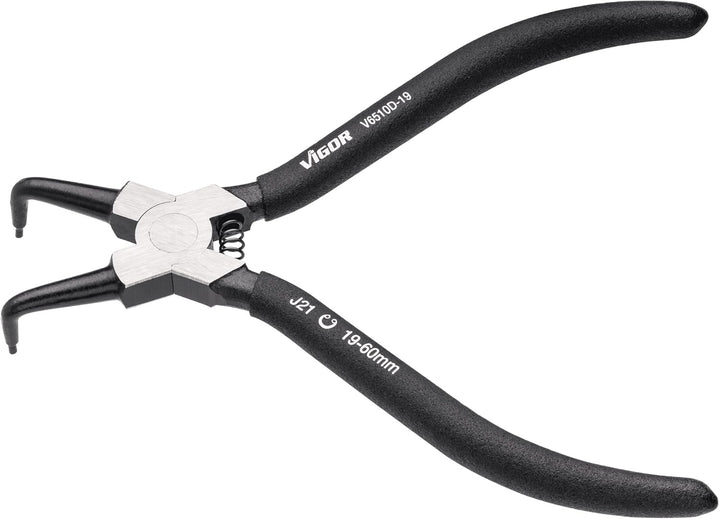 VIGOR Sicherungsring-Zange ∙ V6510D-19 Innensicherung Abgewinkelt 19-60 mm, Innensicherung Abgewinke