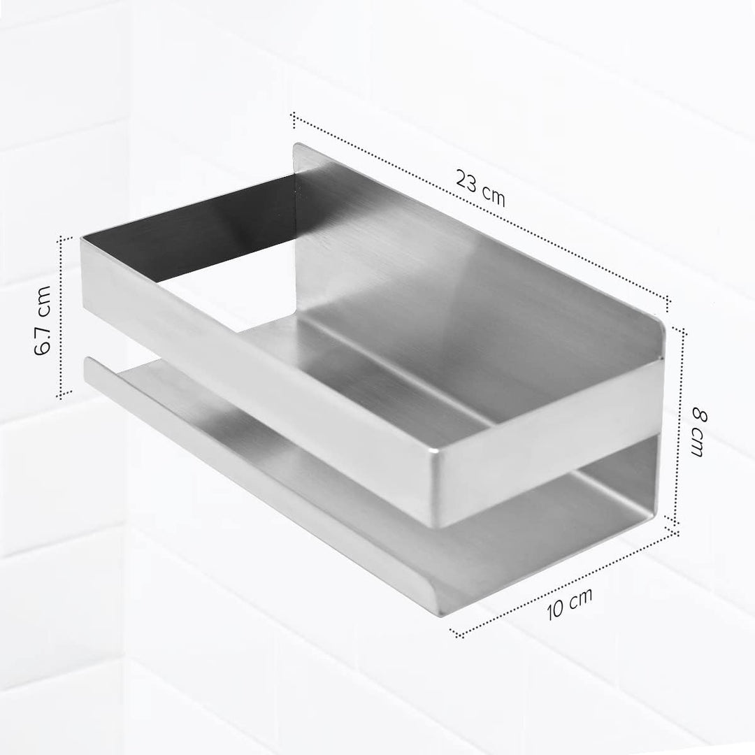 Joejis Duschablage Edelstahl - 3M Selbstklebend Ohne Bohren - Duschregal Bad - Ablage Dusche Halteru