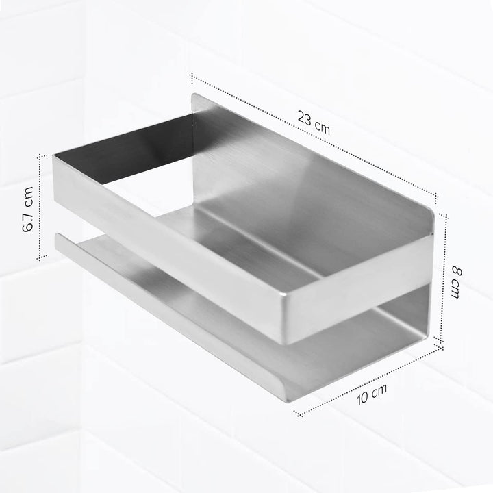 Joejis Duschablage Edelstahl - 3M Selbstklebend Ohne Bohren - Duschregal Bad - Ablage Dusche Halteru