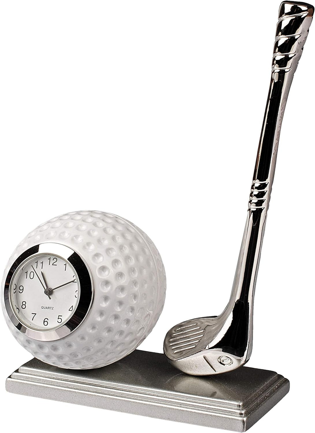 alles-meine.de GmbH kleine - Tischuhr/Miniatur - Uhr - Golf - Golfschläger & Golfball - aus Metall -