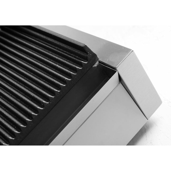 HENDI Kontaktgrill, Panini-, sandwich- & Kontaktgrill, Regelbar bis max. 300°C, Oberseite (H)530mm,