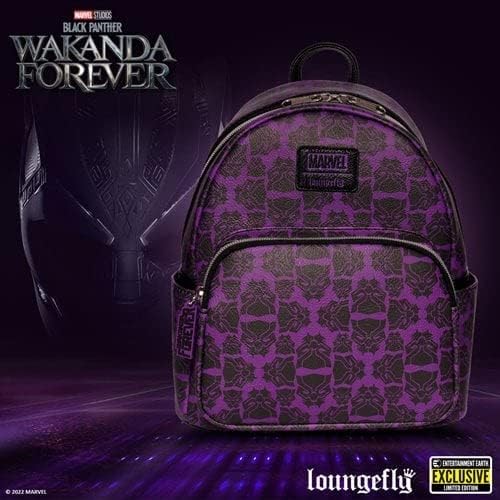 Loungefly - Black Panther Wakanda Forever Geldbörse/Mini-Rucksack, violett/schwarz, Small, Rucksack