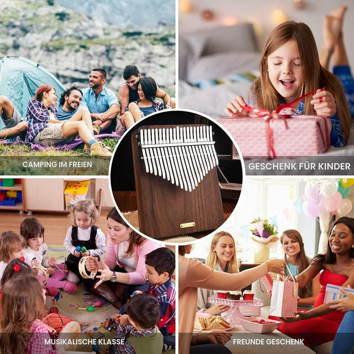 LingTing Kalimba LT-K21W 21 Tasten Kalimba Mbira Daumenklavier, Geschenk für Kinder und Erwachsene,