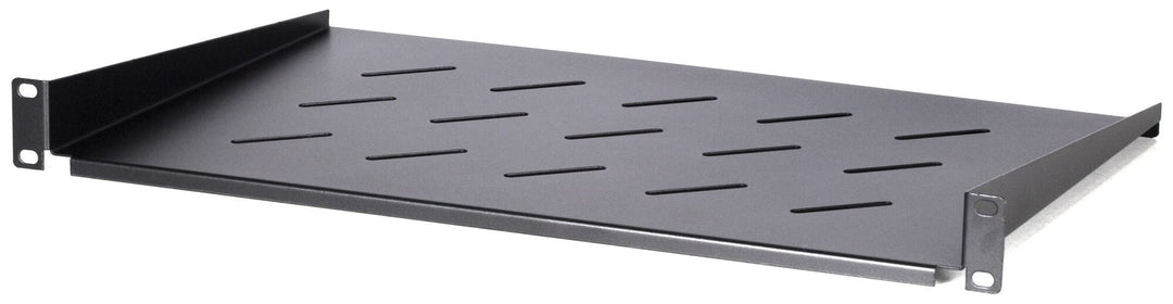DSIT 19 Zoll 1HE Fachboden für Wandschränke mit Einer Tiefe von 450mm - 250mm Tief - Schwarz - Tragl