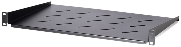 DSIT 19 Zoll 1HE Fachboden für Wandschränke mit Einer Tiefe von 450mm - 250mm Tief - Schwarz - Tragl