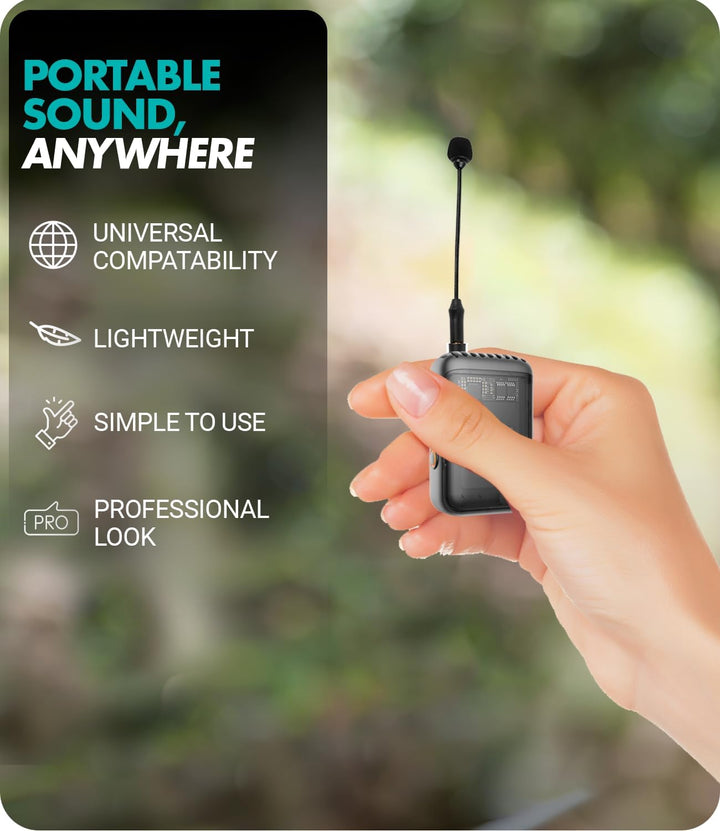 Movo MV-M101 Schwanenhals Omnidirektionales Lavalier-Mikrofon – Kompatibel mit DJI Mic/Rode Wireless