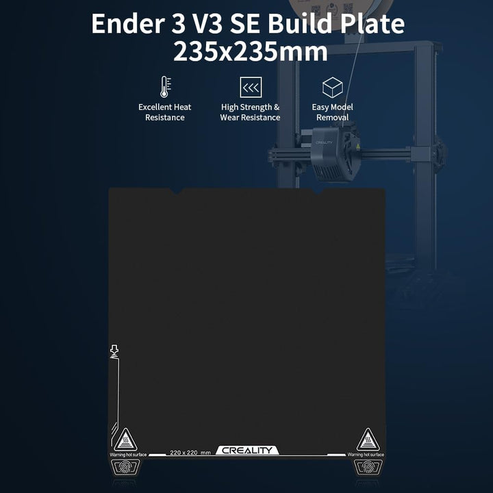Creality Offiziell 2PCS Ender 3 V3 SE Bauplatte, 235x235mm PEI Blatt strukturierte Oberfläche flexib