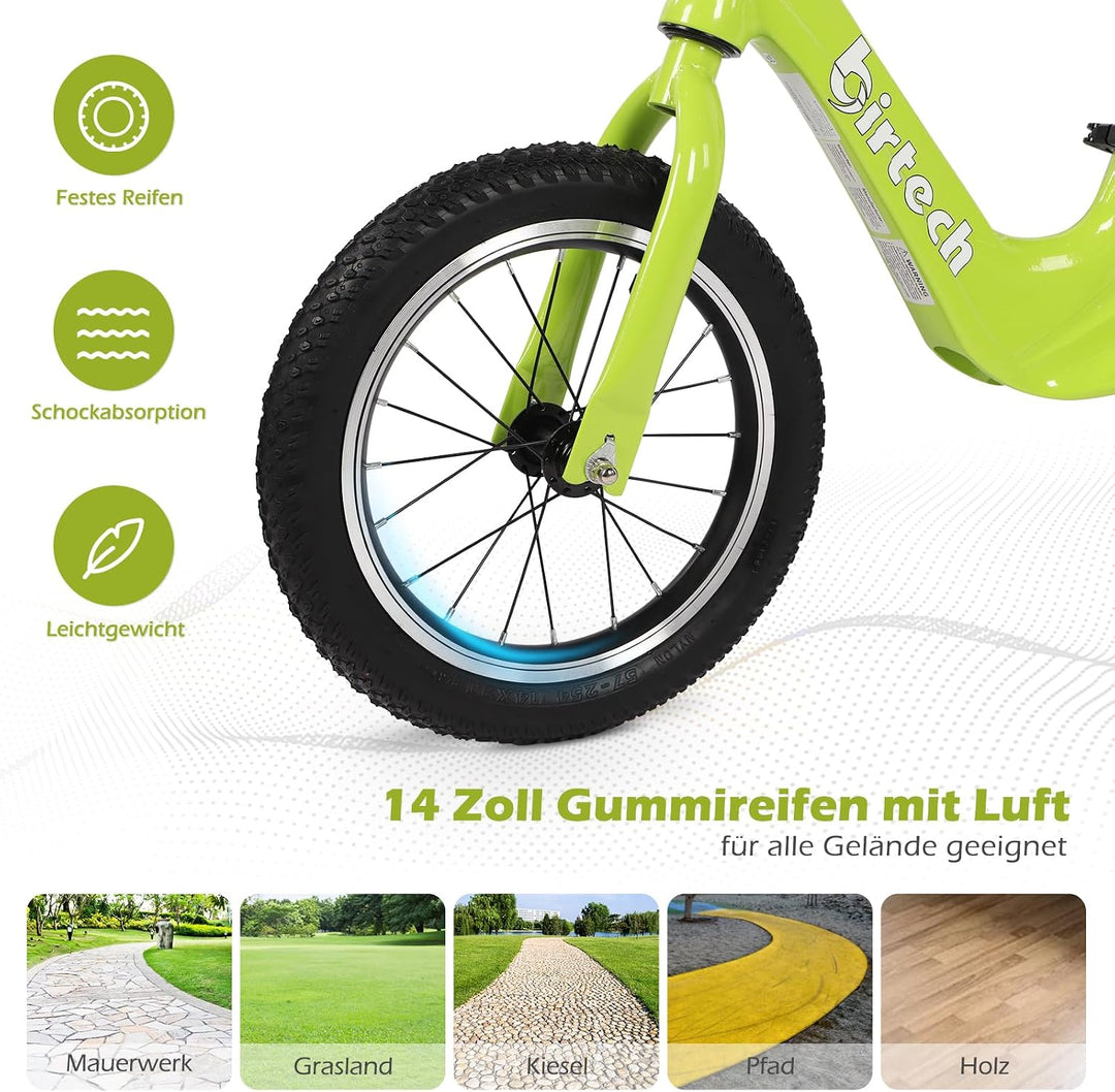 Hello-5ive 14" Kinder-Laufrad für Jungen und Mädchen von 3, 4, 5, 6 Jahren, Luftreifen mit Magnesium
