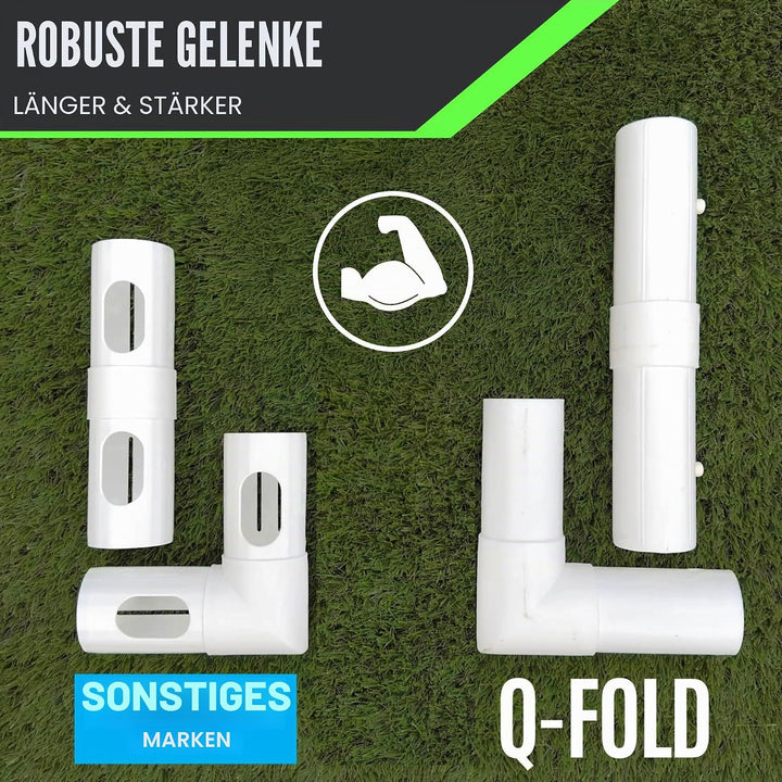 QUICKPLAY Q-Fold Match Fussballtor für Garten Kinder und Erwachsene | 30 Sekunden faltbares für einf