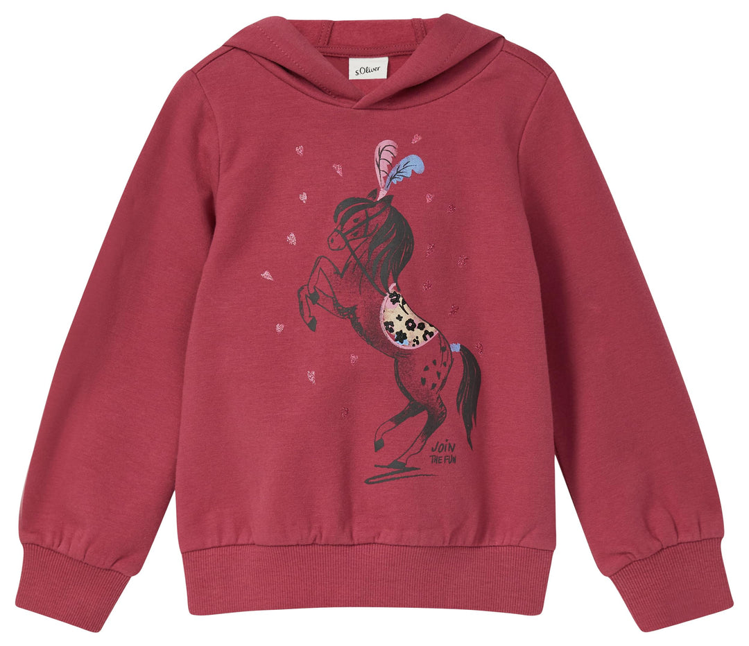 s.Oliver Mädchen 2169461 Sweatshirt mit Kapuze (1er Pack) 116-122 Grosse Grössen 4465, 116-122 Gro&#