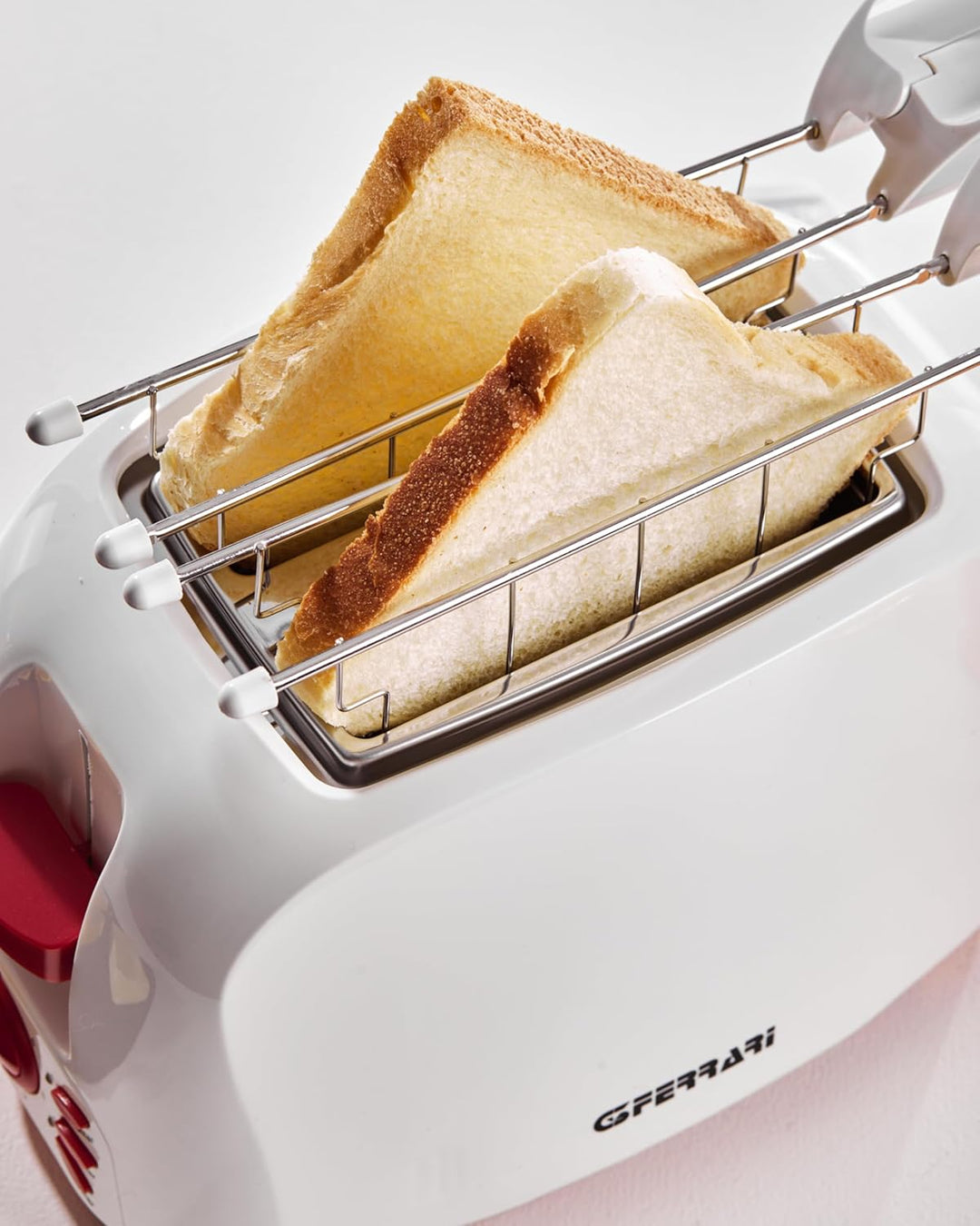G3 Ferrari G10179 Toaster, 800 Watt, Edelstahlzange, grosse Schlitze für gefüllte Toasts, Krümelschu