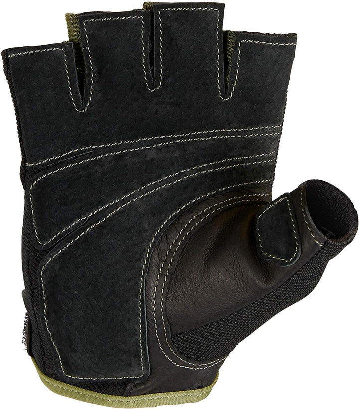Harbinger Flexfit Gewichtheberhandschuhe ohne Handgelenk, mit Flexibler gepolsterter Lederhandfläche
