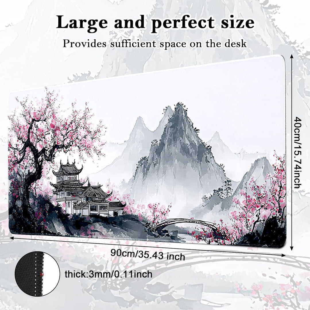 Mauspad XXL, Grosses Mouspad 900x400mm, Gaming Mausepad Improved Precision and Speed, Mousepad mit V