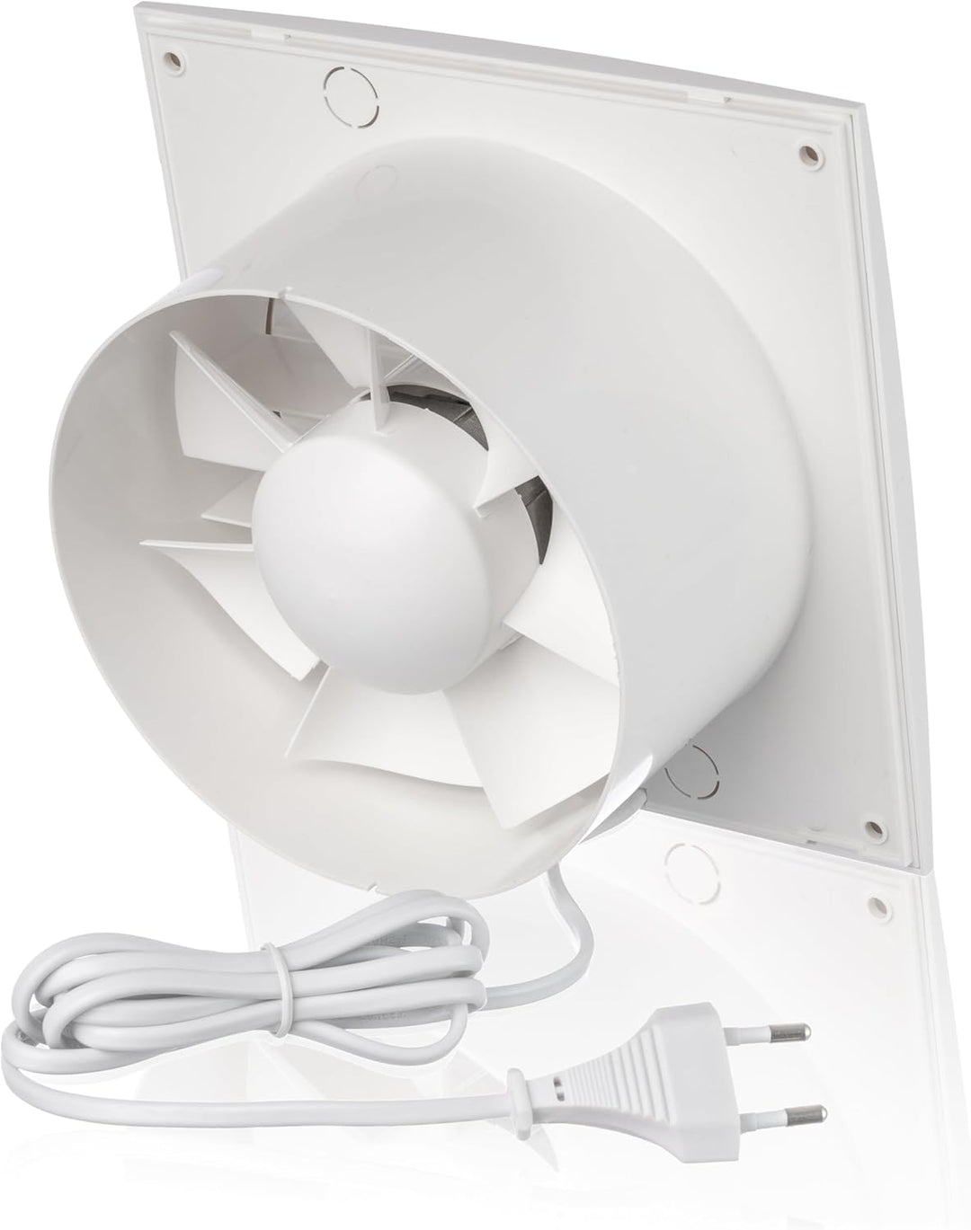 Ø 150mm Badlüfter Fan mit Zugschnur und Stecker - Weiss Abluftventilator - Ventilator zur Belüftung