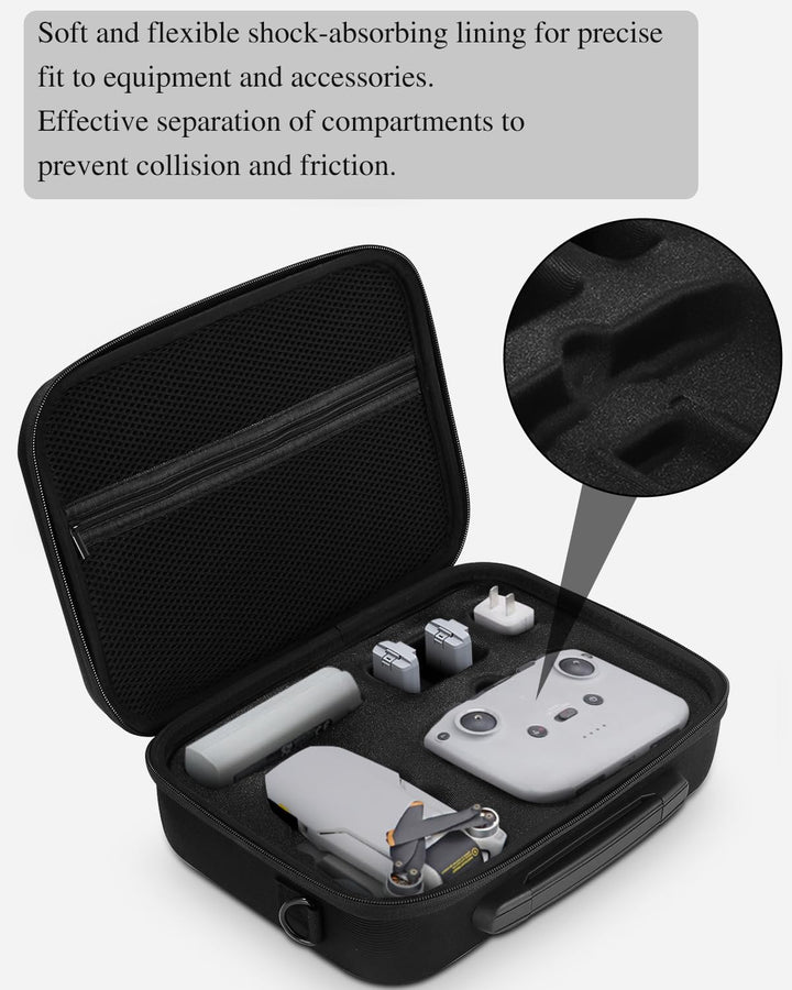 Tasche für DJI Mini 4K/2 SE Drohne, Tragbare Tragetasche für Drohne, RC-N1C Fernsteuerung, Propeller