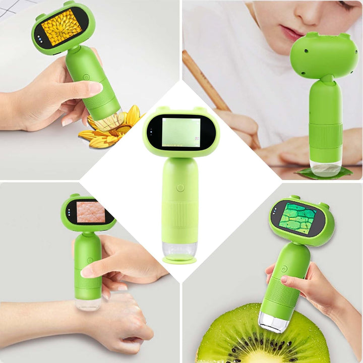 Handy-Mikroskop für Kinder, 1000X Digitales Mikroskop mit 2,0" IPS Bildschirm, Tragbares Taschenmikr