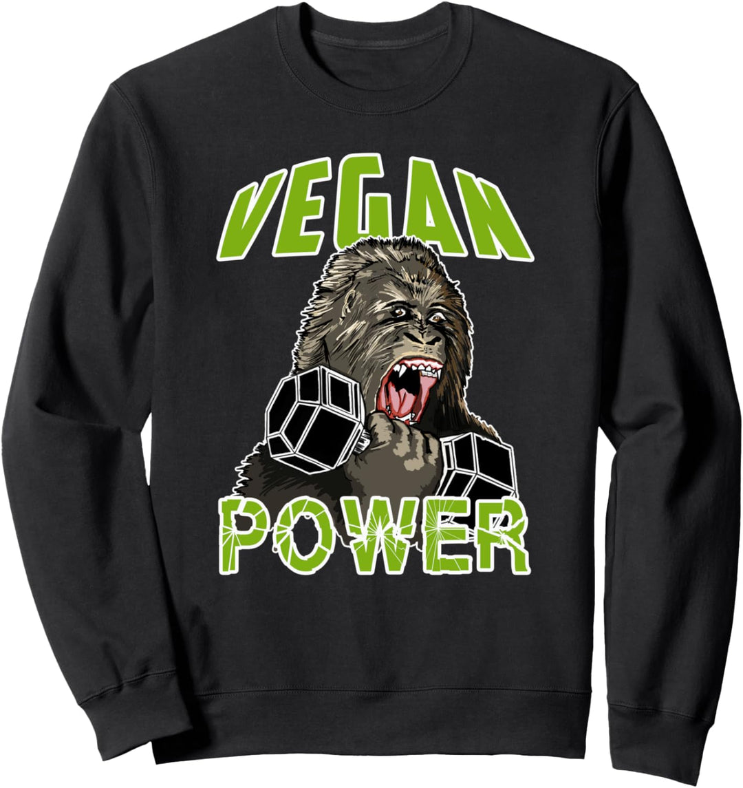 Vegan Power Workout Geschenk Sweatshirt