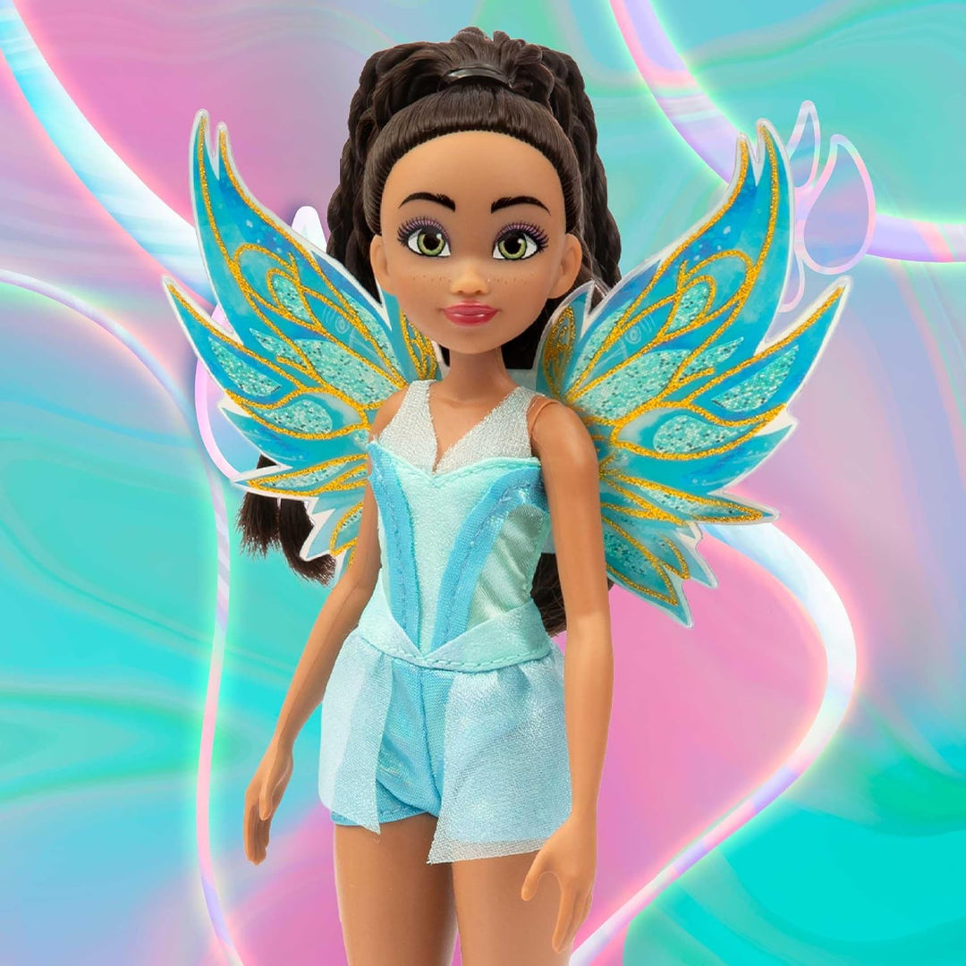 Winx Club Fairy Doll – Aisha with Glitter Wings & Poseable Joints – Transformation Outfit – Removabl