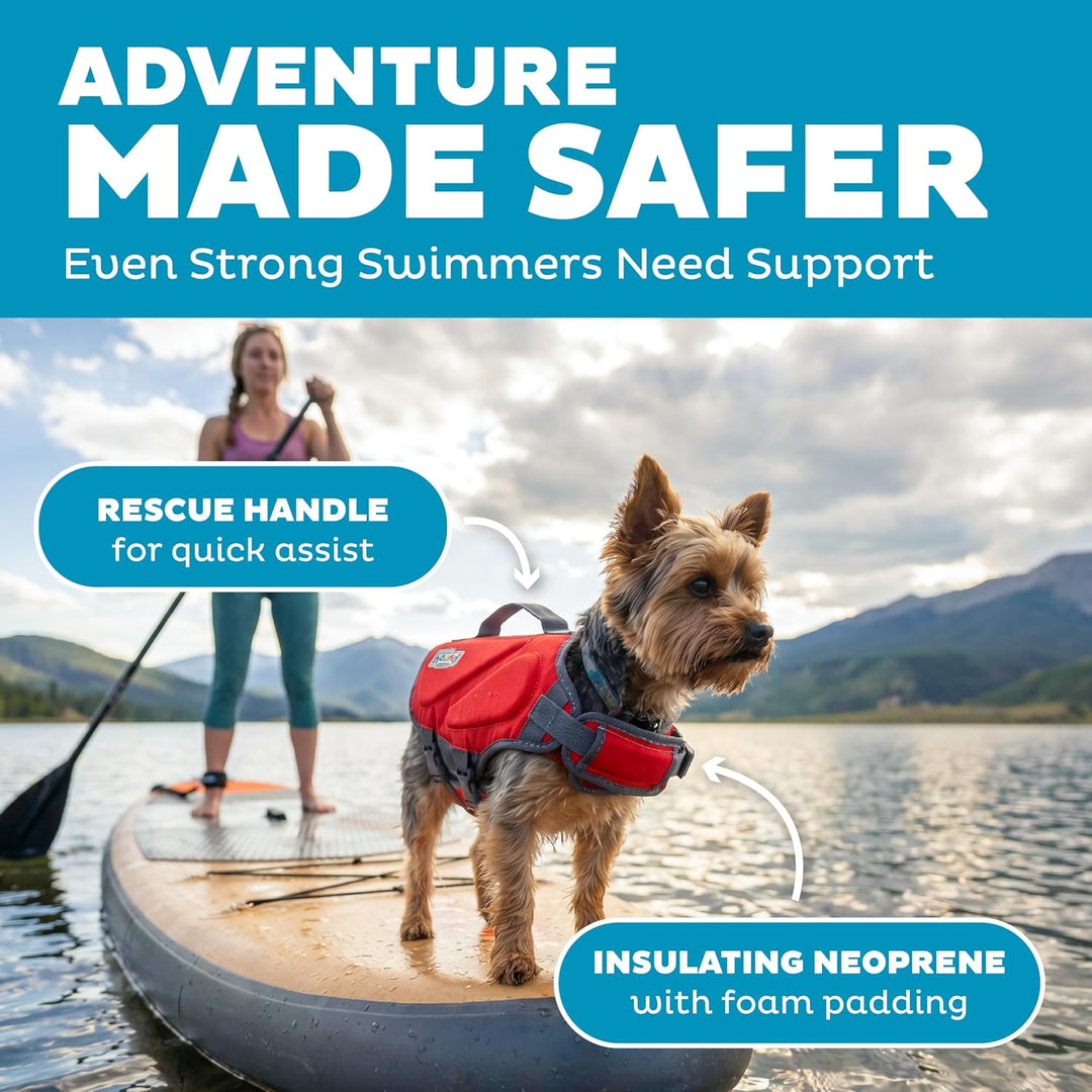 Outward Hound Dawson Swim Schwimmweste für Hunde, Grösse XS, Rot rot X-Small, rot X-Small