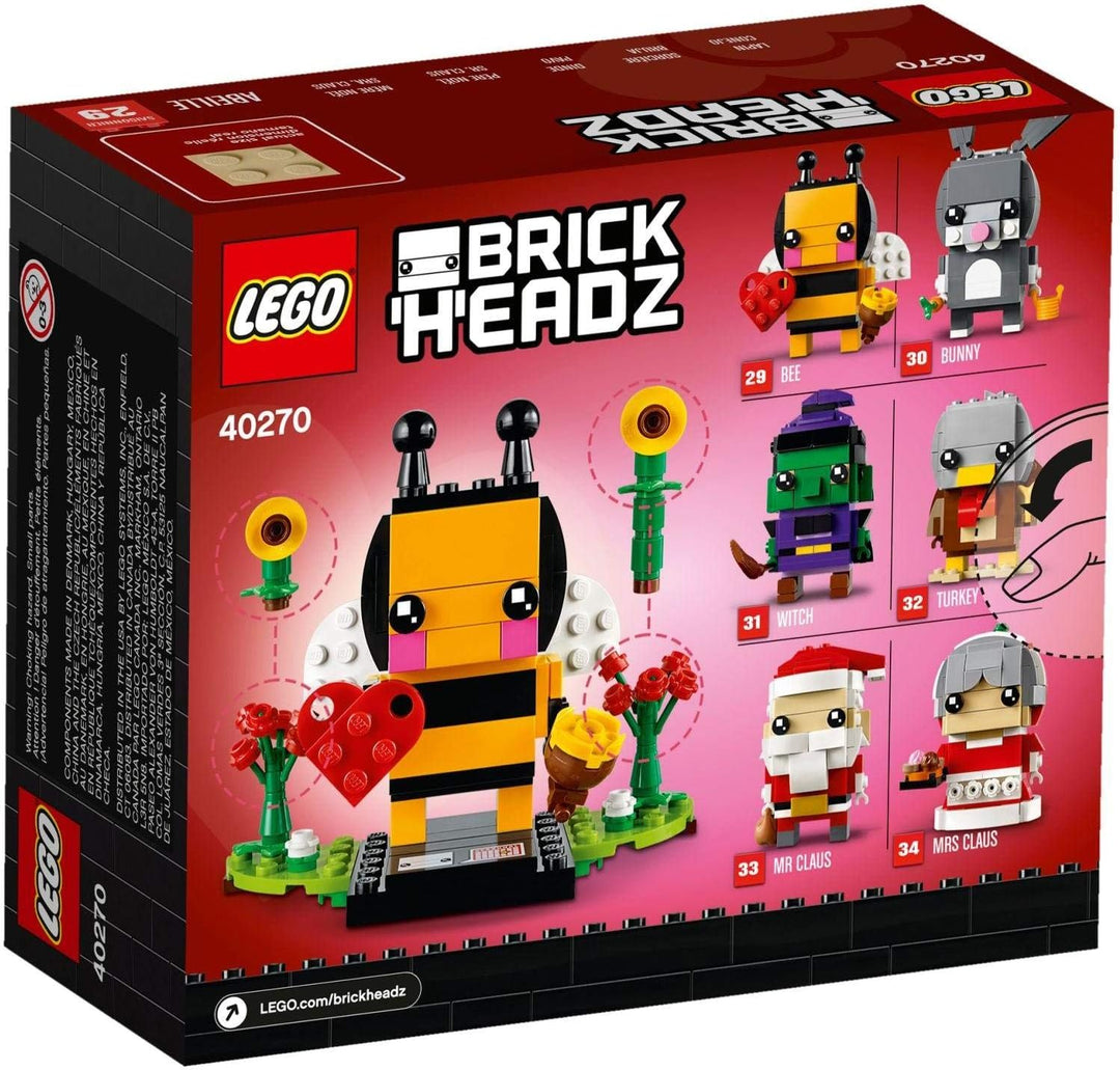 LEGO Brickheadz 40270 - Valentinstags-Biene, 140-teilig