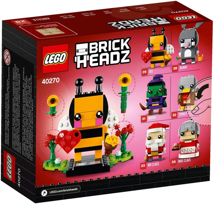 LEGO Brickheadz 40270 - Valentinstags-Biene, 140-teilig