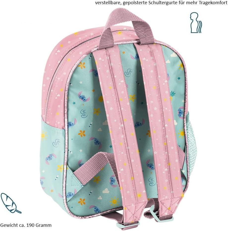 Mädchen Rucksack Set 4tlg. mit Turnbeutel, Brotdose und Trinkflasche für den Kindergarten - Kinder R