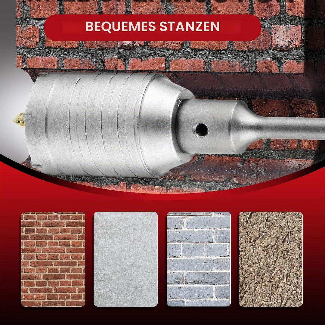 Bohrkrone 32mm SDS Plus set,M22 Gewinde SDS plus Adapter 120mm und Zentrierbohrer 8x110mm,Wandlochsä
