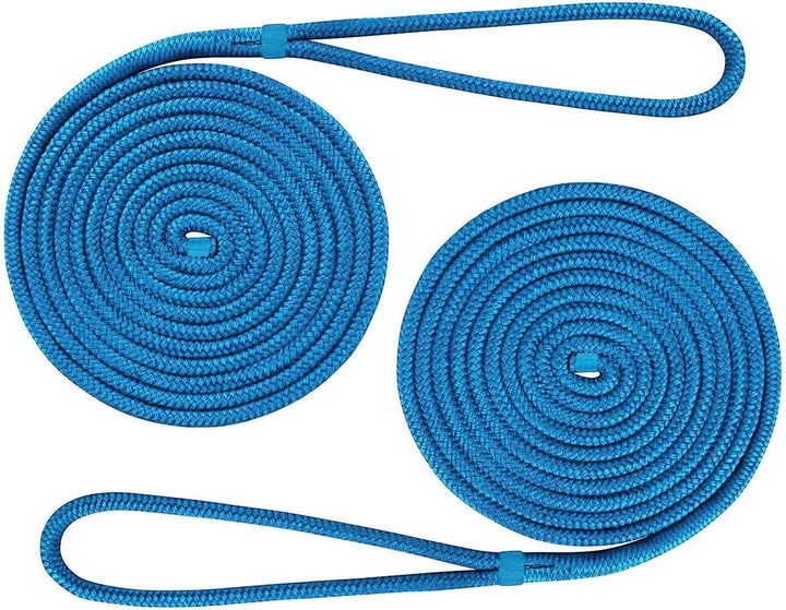FreeTec 4tlg Bootsseil Boot Fenderleine Nylon Dockline Festmacherleine Fenderseil mit Auge 12mm Durc