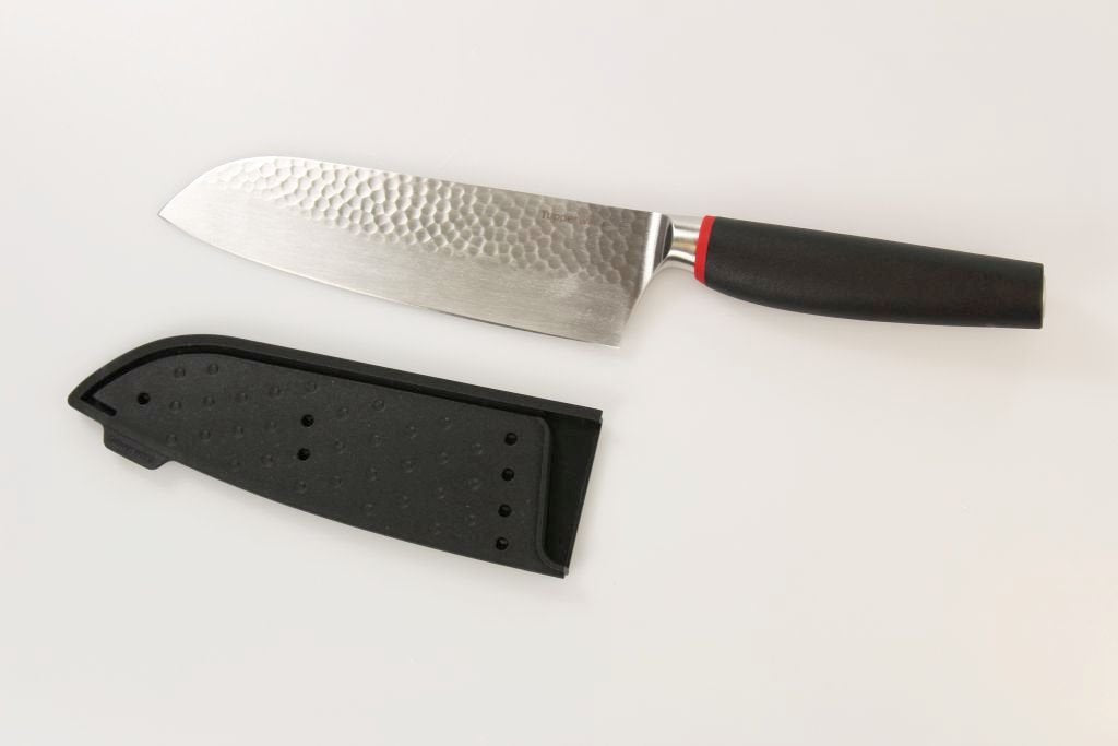 TUPPERWARE Messer Chef-Series Pure Santoku Messer schwarz-rot