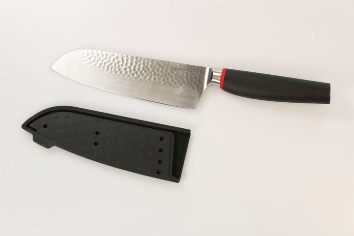 TUPPERWARE Messer Chef-Series Pure Santoku Messer schwarz-rot