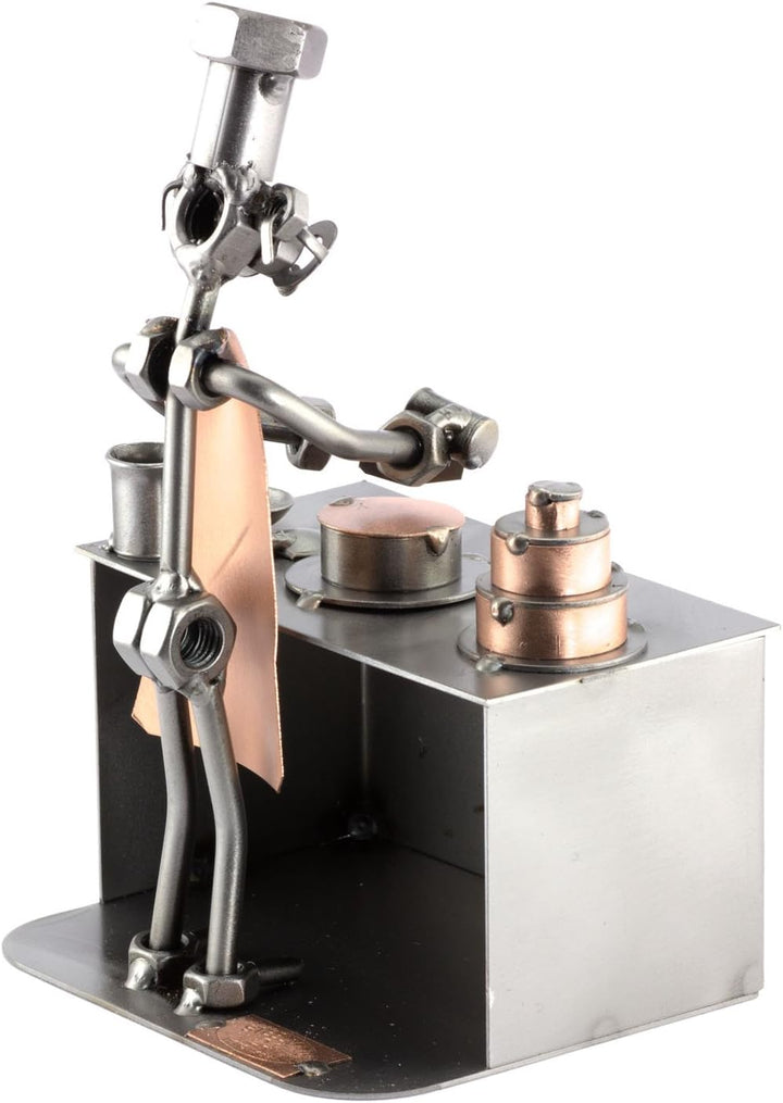 Steelman24 I Schraubenmännchen Konditor I Made in Germany I Handarbeit I Geschenkidee I Stahlfigur I