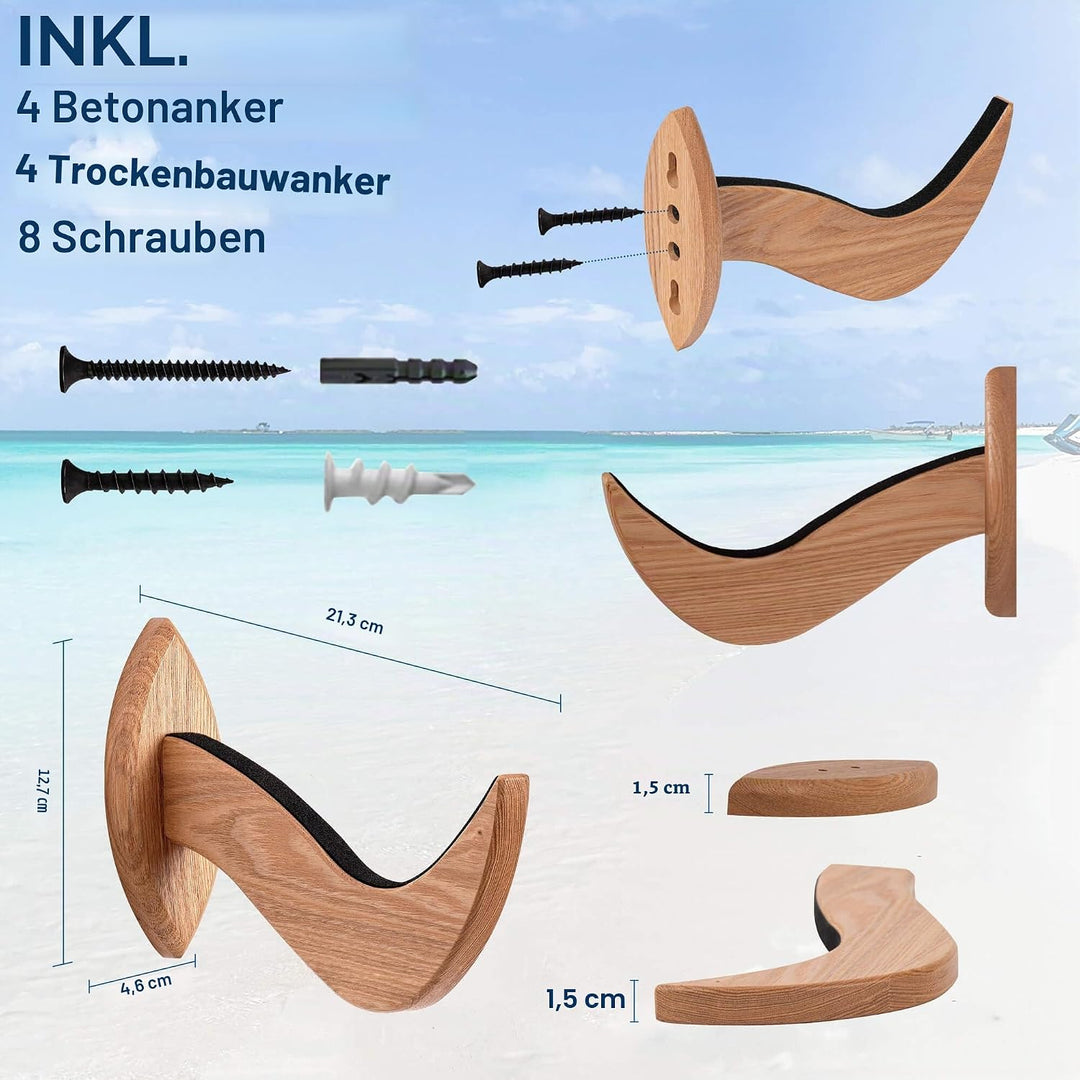 Hang 11 Surfboard Wandhalterung,Rack für Surfboard, Snowboard, Longboard, Skateboard, Wakeboard, der