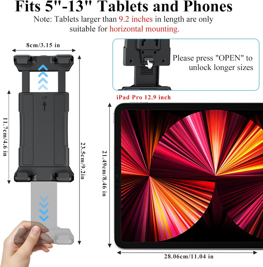 OHLPRO Tablet Autohalterung-Universelle 360° Drehbare Tablet Halterung Auto Vorne, Tablethalterungen
