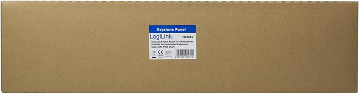 LogiLink NK4045 Keystone Patchpanel/Verteilerfeld für 48 Buchsen, ungeschirmt, 1 HE (Höheneinheit) s