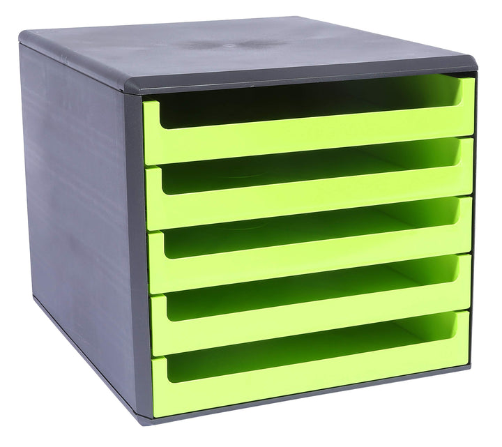 Schubladenbox, Gehäuse Anthrazit, Lime-Green Gehäuse Anthrazit Lime-green, Gehäuse Anthrazit Lime-gr