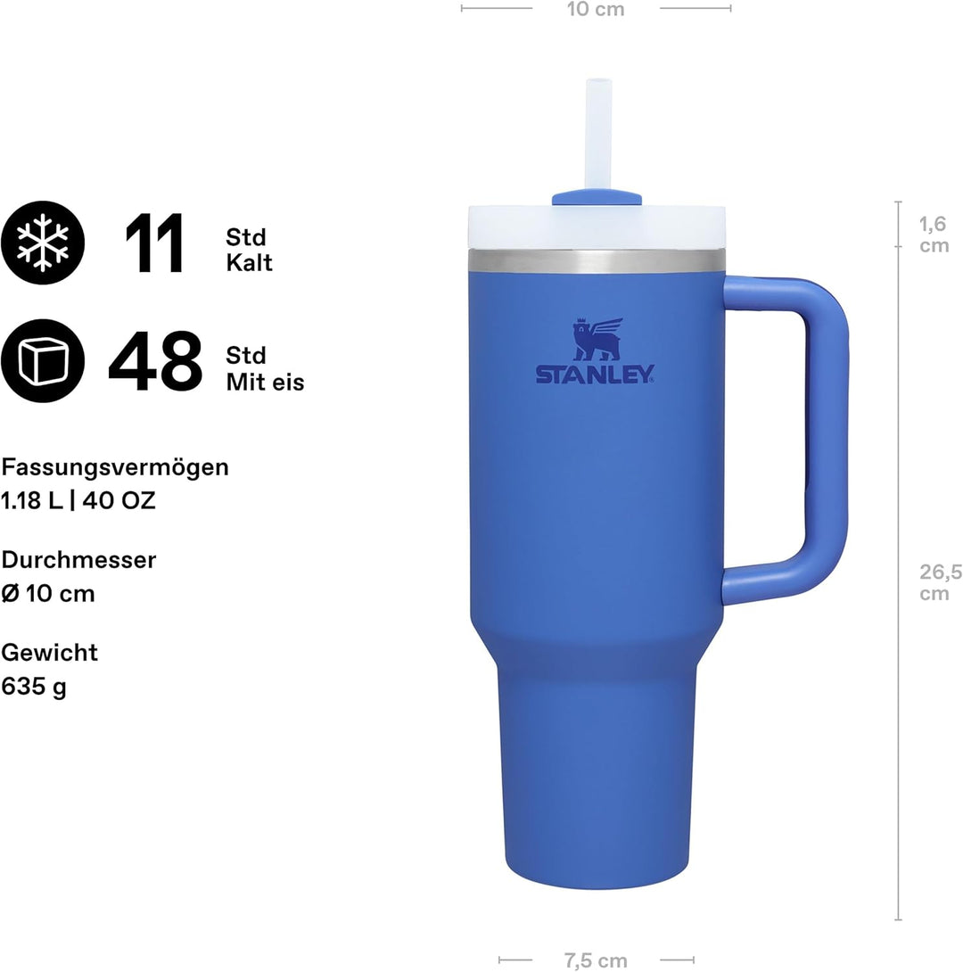 Stanley 1913 Quencher H2.0 Flowstate Trinkflasche Mit Strohhalm - Thermobecher Kühlt 11 Stunden - 48